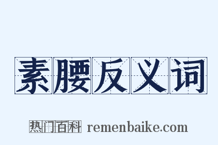 素腰反义词是什么意思的图片
